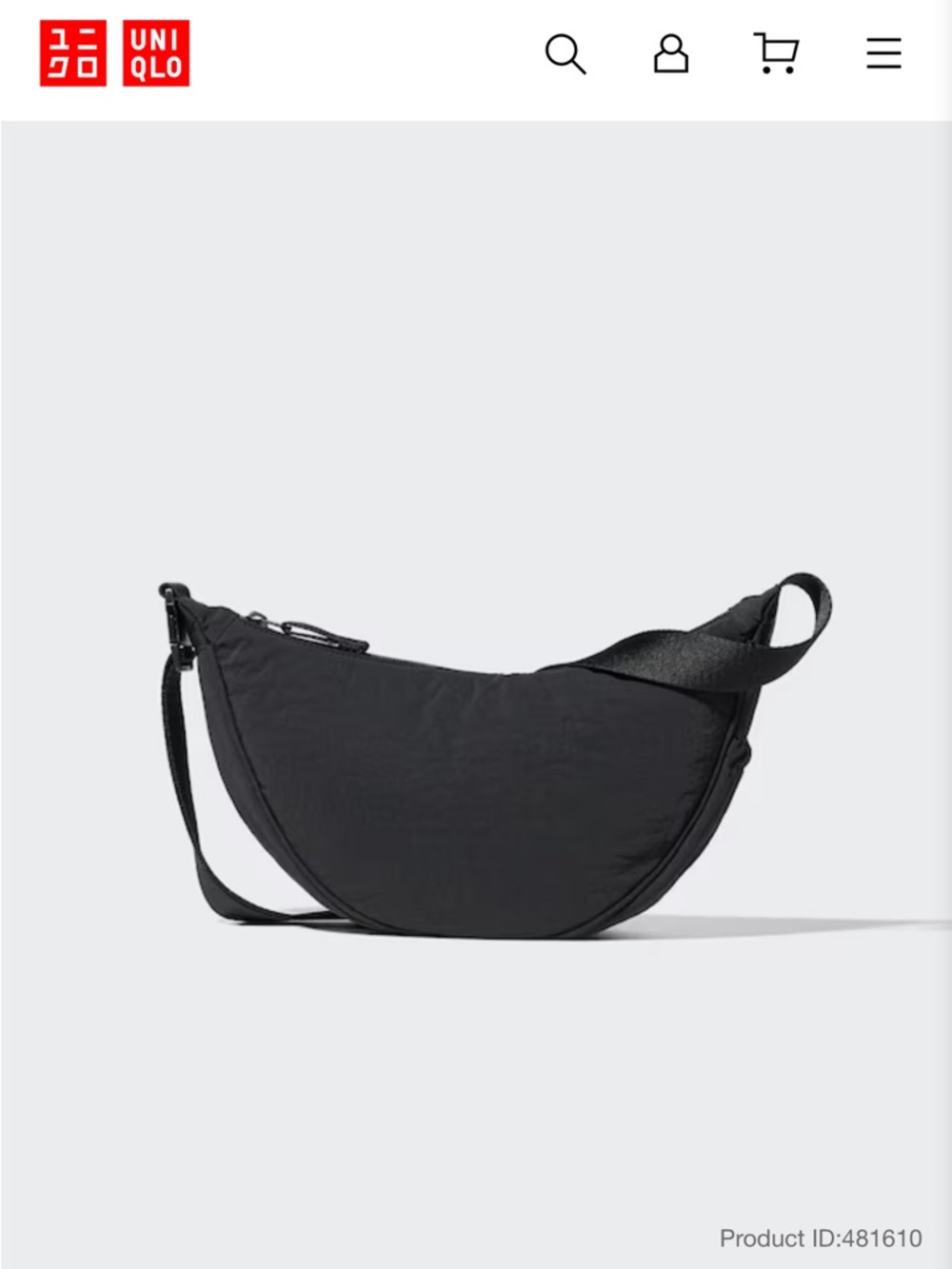 NWT Black Round Mini Shoulder Bag